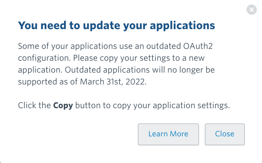 Update Apps Message